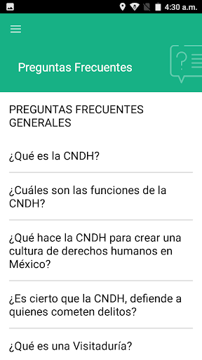 Android application CNDH Informa screenshort