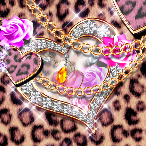 Leopard Hearts Wallpaper Theme logo