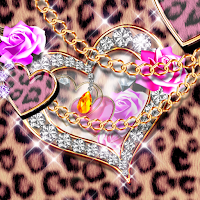 Leopard Hearts Wallpaper Theme