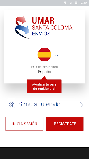 Android application UMAR Santa Coloma Envios screenshort