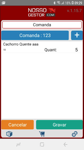 Android application NG Comanda screenshort