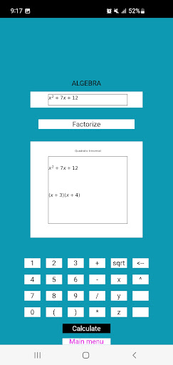 MATHS TUTOR Screen 2