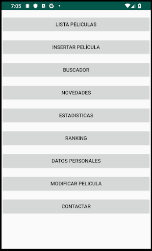 Android application ClubCine screenshort