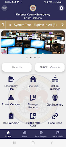 Android application Florence County EMD/911 screenshort