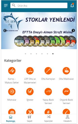 Android application Özser Av Mobil screenshort