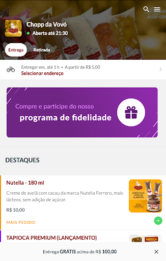 Android application Chopp da Vovó screenshort