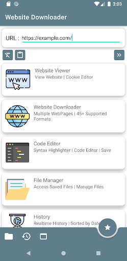 Android application Website Downloader & Editor screenshort