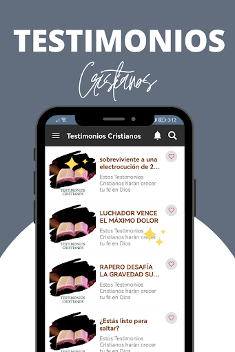 Android application Testimonios Cristianos Reales screenshort