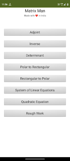 Android application Matrix Man - All in One Calc. screenshort