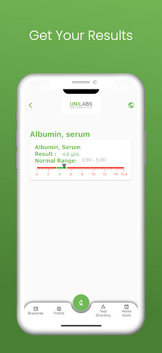 Android application Unilabs Jo screenshort