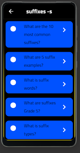 suffixes -s Screen 2
