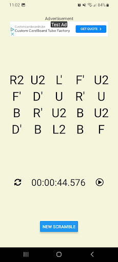 Android application Cube Scrambler screenshort