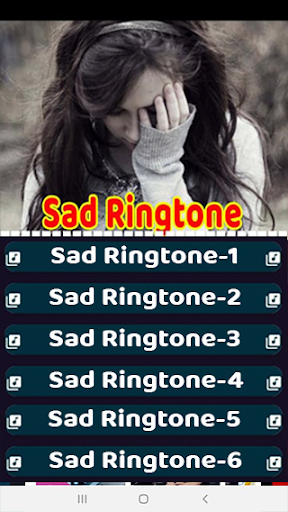 Android application Sad Ringtone Arabic Sad Tones screenshort