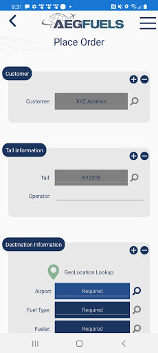 AEG Fuels - Aviation Fuel Quot Screen 2