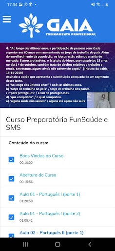 GAIA Treinamento Profissional Screen 3