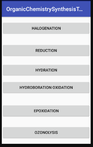 Android application Organic Chemistry Synthesis To screenshort