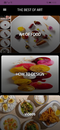Android application Art of food screenshort