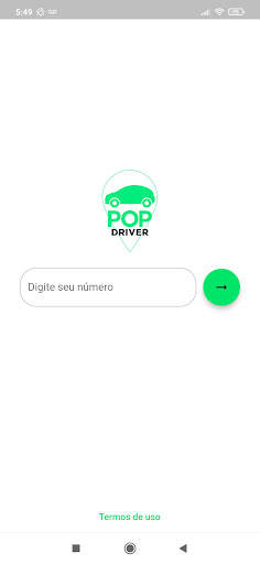 Android application POP driver - para motoristas screenshort