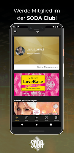 Android application Soda Club Berlin screenshort