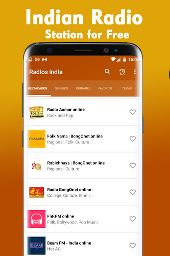 Android application FM Radio India all Stations screenshort