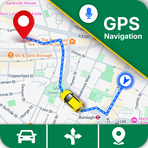 GPS Navigation Map Route Find Header - AppWisp.com