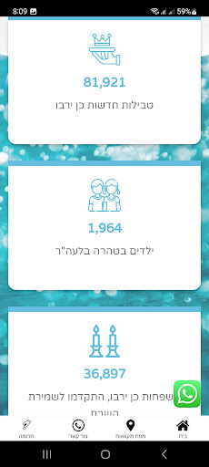 ניווט מקוואות Screen 2