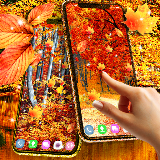Fall season live wallpaper logo