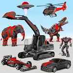 Cover Image of Descargar Excavadora Robot Car Juego: Dino  APK
