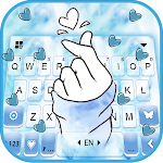 Cover Image of Download Pastel Blue Love Keyboard Them  APK