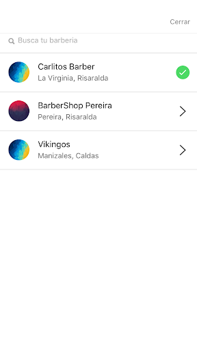Android application Strong Barbers screenshort