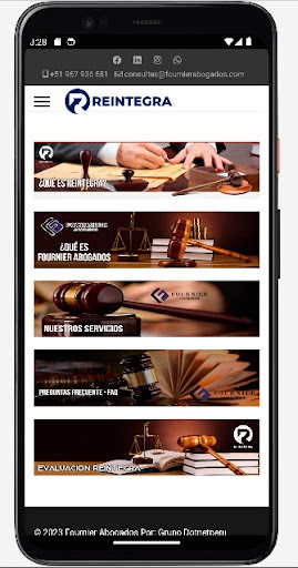 Android application Reintegra screenshort