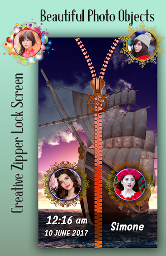 Sailing Ship Zipper Lock Screen