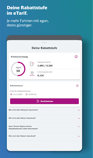 egon – der VGN eTarif Screenshot