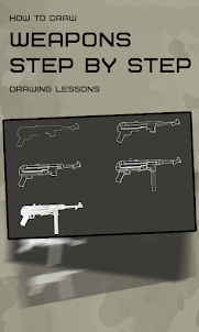How to draw guns step by step