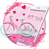 Cute Pink Bicycle Theme & Live Wallpaper icon
