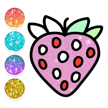 Captura de Pantalla 1 Fruit & vegetables Coloring Book For Kids Glitter android