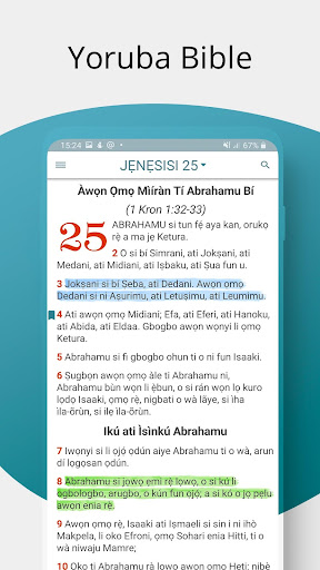 Android application Yoruba Bible and English KJV screenshort