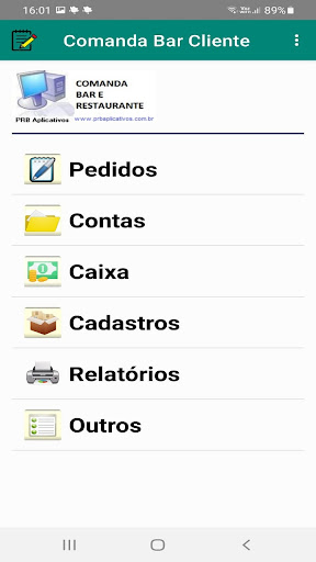 Android application Order Bar Client screenshort