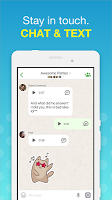 screenshot of video calls and chat