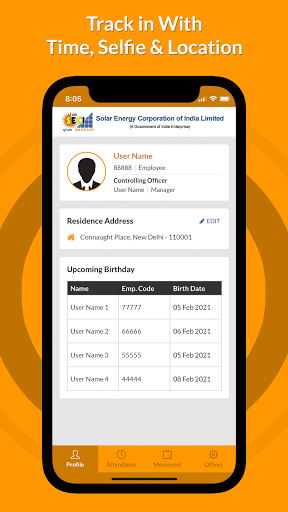 SECI Mobile Based Attendance S Screen 2
