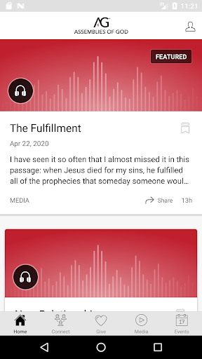 Android application Rosamond Assembly of God screenshort