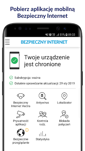 Android application Vectra Bezpieczny Internet screenshort