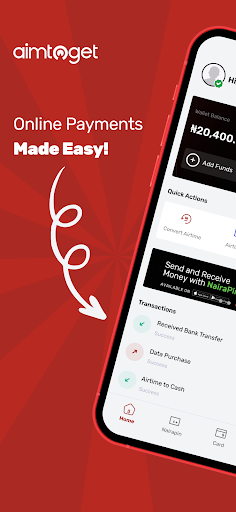 Android application Aimtoget Wallet screenshort