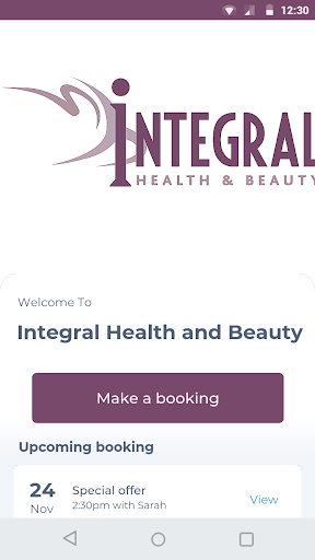 Android application Integral Health and Beauty screenshort