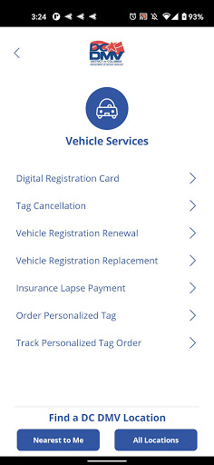 DC DMV Screen 3