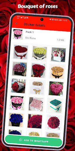 WASticker - Romantic flowers Screen 2