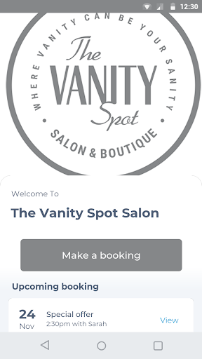 Android application The Vanity Spot Salon screenshort