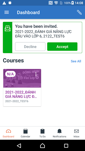 Android application Ban Mai School LMS Student screenshort