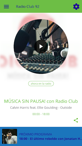 Android application Radio Club 92 screenshort