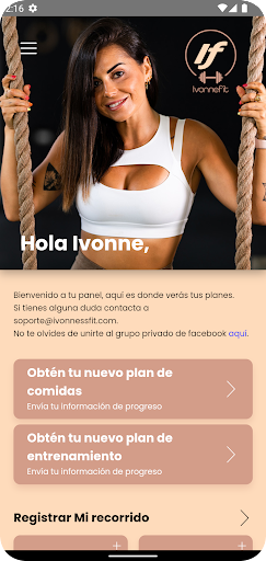 Android application Ivonnefit screenshort